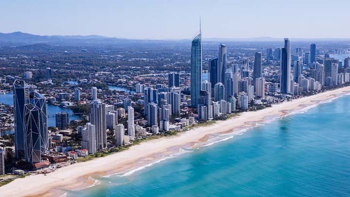 Skyline view of the Gold Coast